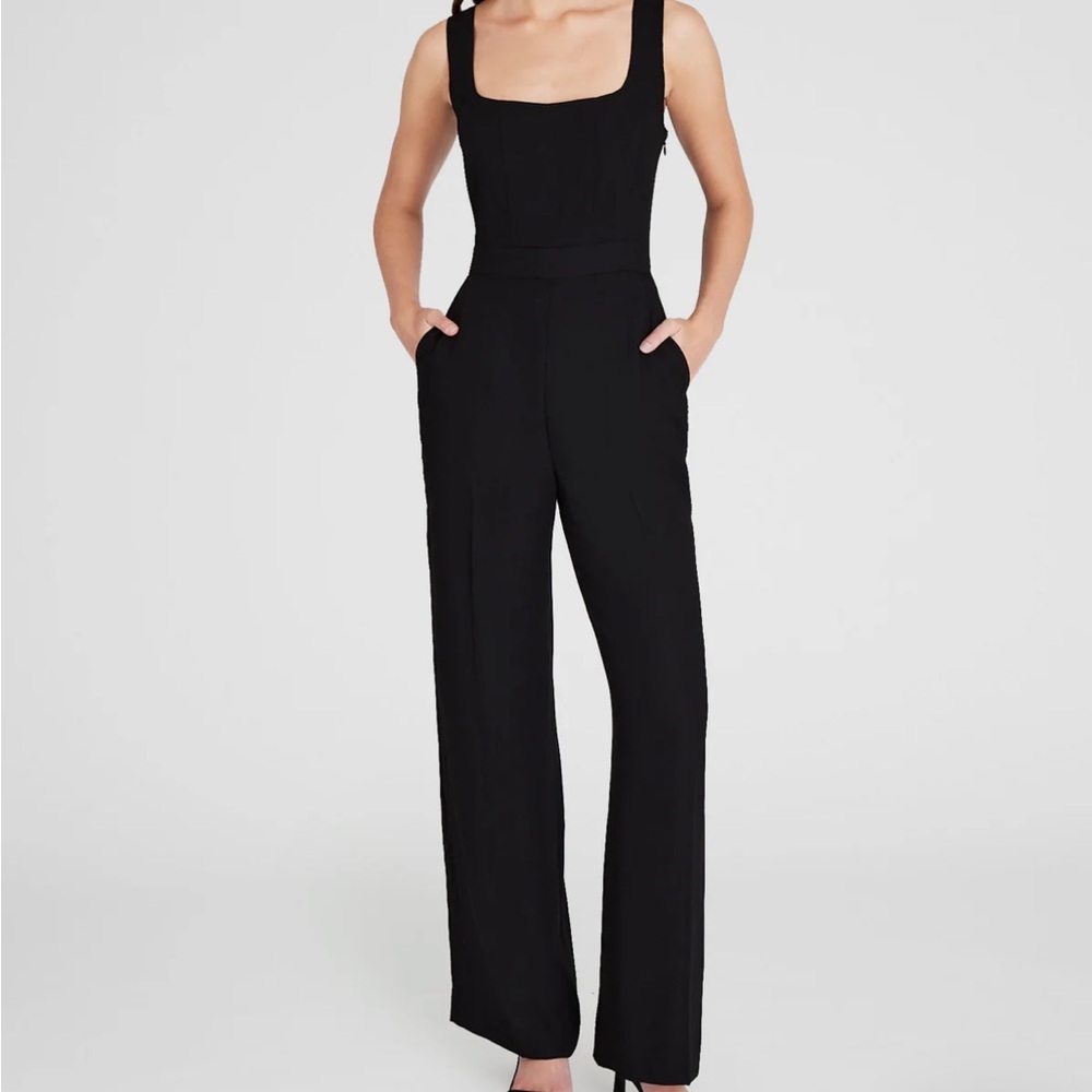 Club Monaco Crepe Square-Neck Jumpsuit